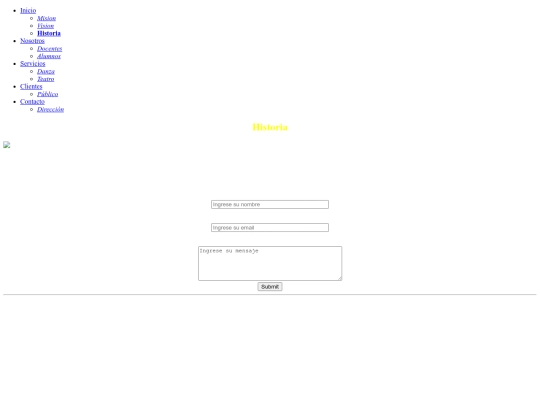 PAGINA WEB SARITA/Historia screenshot