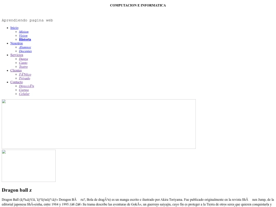 PAGINA WEB SARITA screenshot