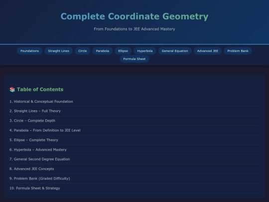 Coordinate Geometry screenshot