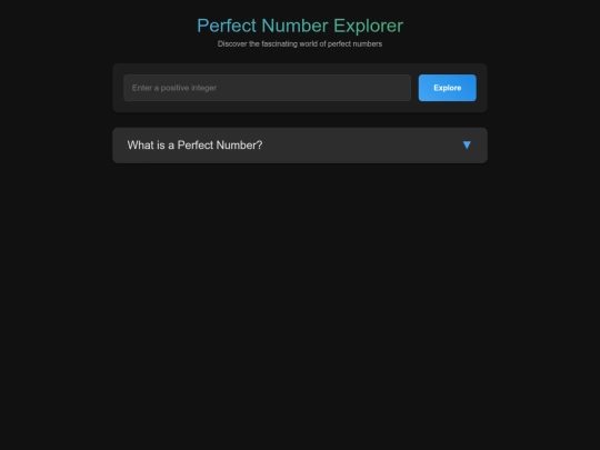 Perfect Number screenshot