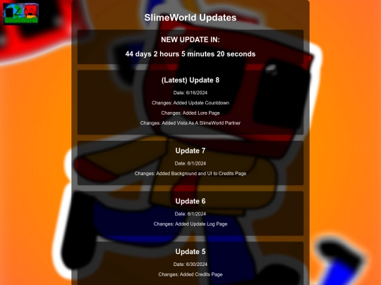 updates screenshot