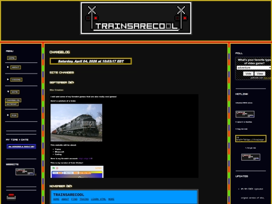 site/changelog screenshot