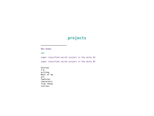 projects screenshot