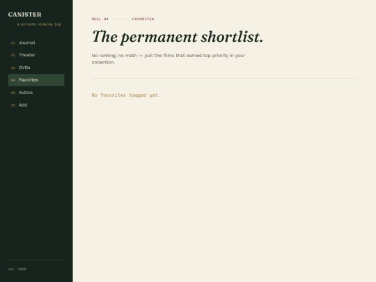 favorites screenshot
