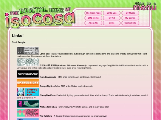 links screenshot