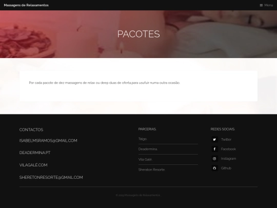 Pacotes screenshot