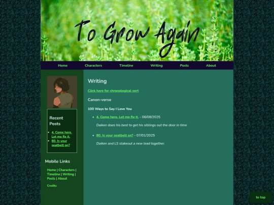 writing screenshot