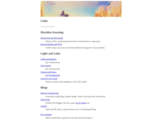 links screenshot