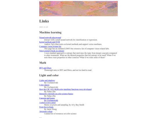 lists/links screenshot