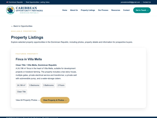 property-listings screenshot