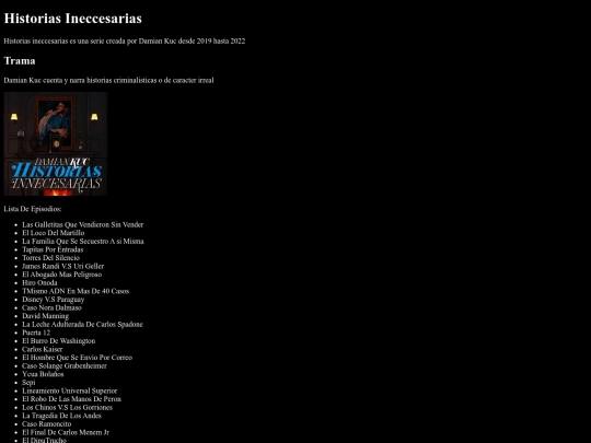 HistoriasInnecesarias screenshot