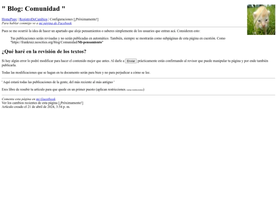 blog/Comunidad screenshot