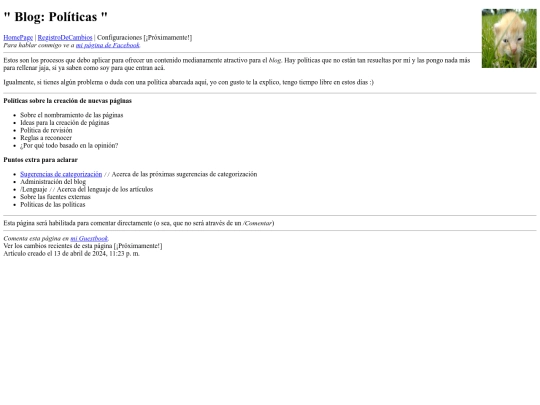 blog/Politicas screenshot