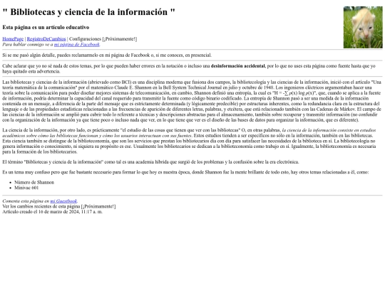 edu/Bibliotecas-y-ciencia-de-la-informacion screenshot