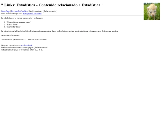 links/Estadistica screenshot