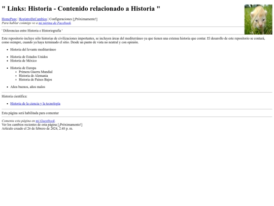 links/Historia screenshot