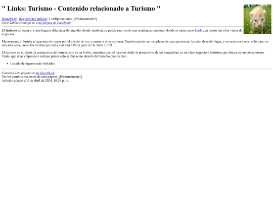 links/Turismo screenshot
