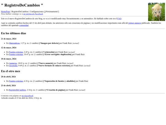 registrodecambios screenshot