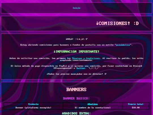 projects/commissions screenshot