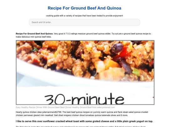 recipe-for-ground-beef-and-quinoa screenshot