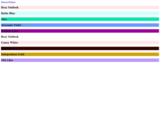 colors screenshot