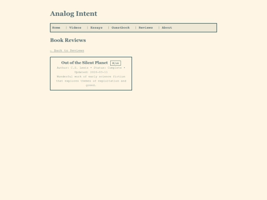 reviews/books screenshot
