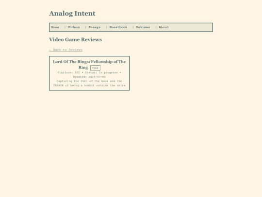 reviews/videogames screenshot