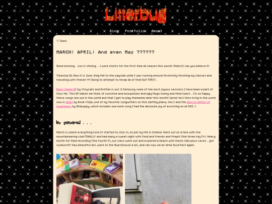 blog/march screenshot