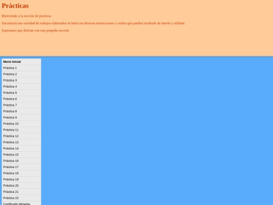 menu/marcos screenshot