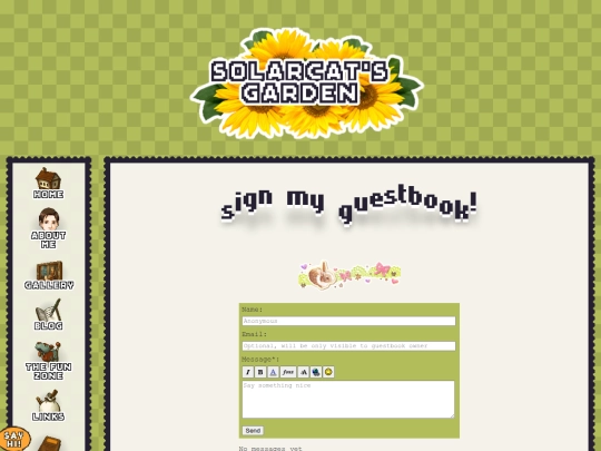 guestbook screenshot