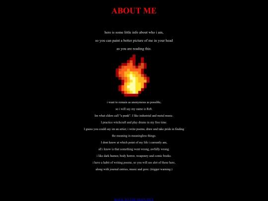 aboutme screenshot
