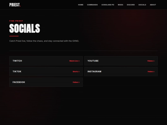socials screenshot