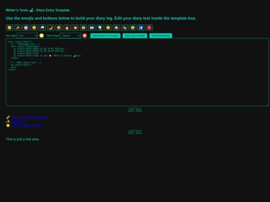 Extra pages to redo/zzdiarytools screenshot