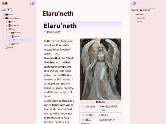 Compendium/Lore/Deities/Elaru’neth screenshot