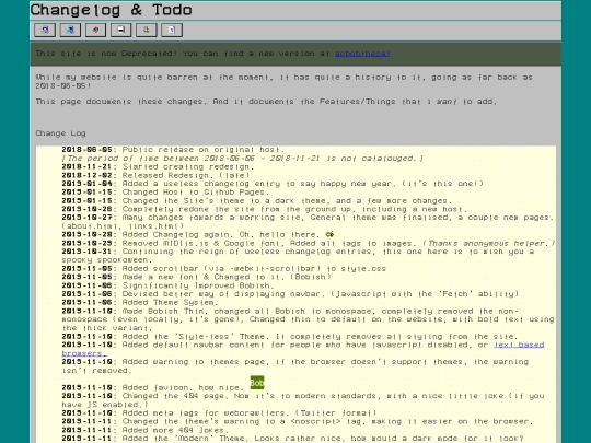 changelog screenshot