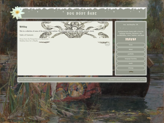 portfolio/writing screenshot