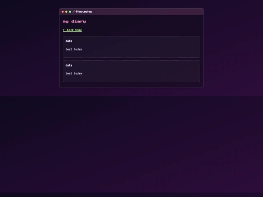 diary screenshot