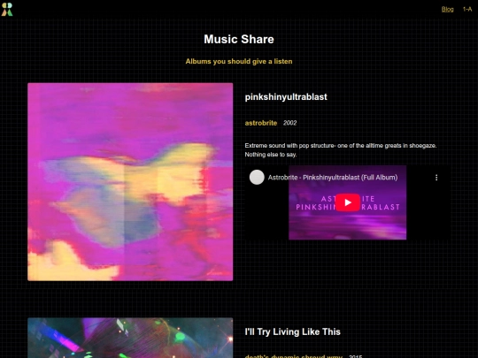 blog/musicshare screenshot