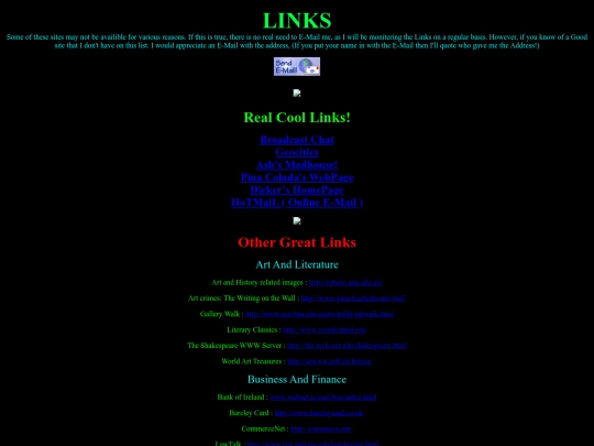 links screenshot