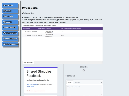feedback screenshot