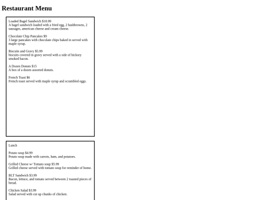 RestaurantMenu screenshot