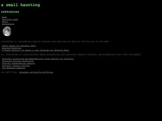 references screenshot