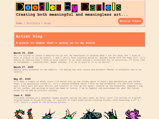 blog screenshot