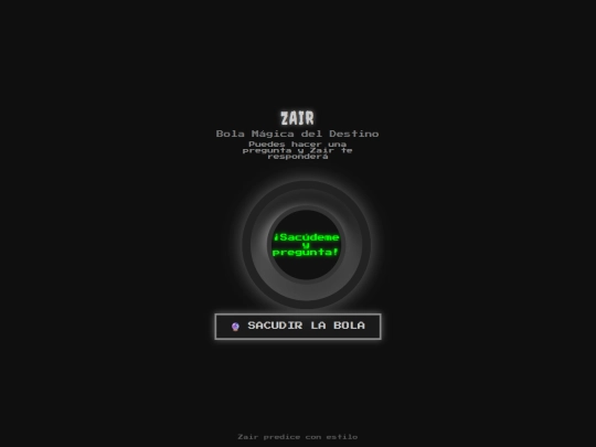 Bola de cristal con Zair predicción del destino  screenshot