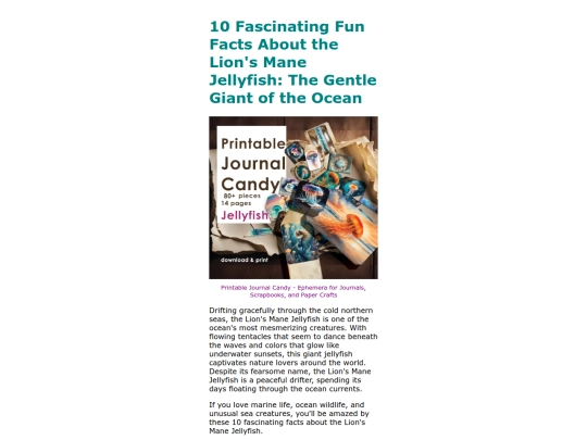 jelly/lions-mane-jellyfish screenshot