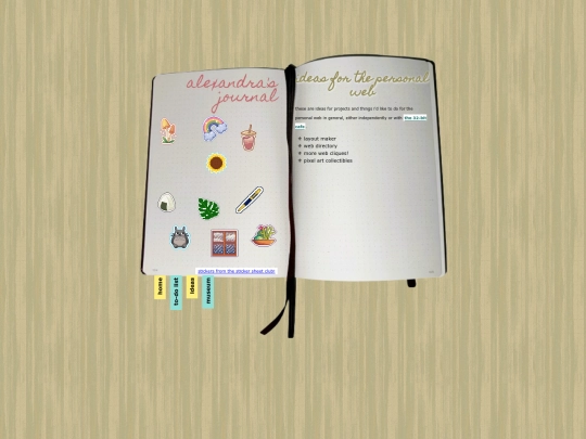 journal/ideas screenshot