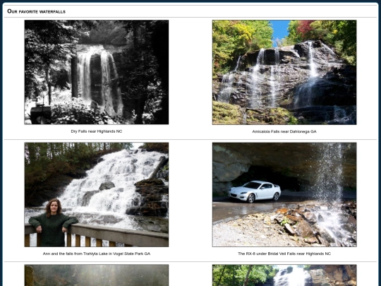photos/waterfalls screenshot