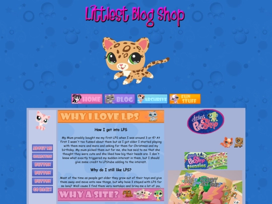 LittlestBlogShop/Home/AboutMe screenshot