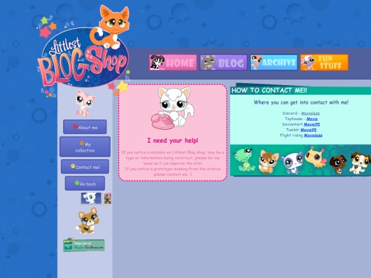 LittlestBlogShop/Home/Contactme screenshot