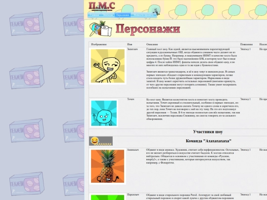 pms-characters screenshot